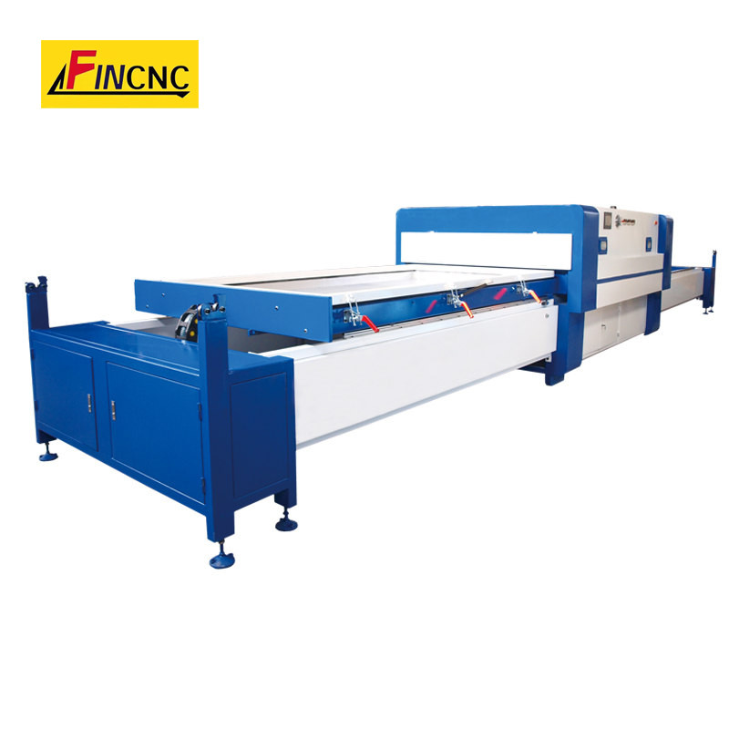 What is the principle of vacuum film press?  